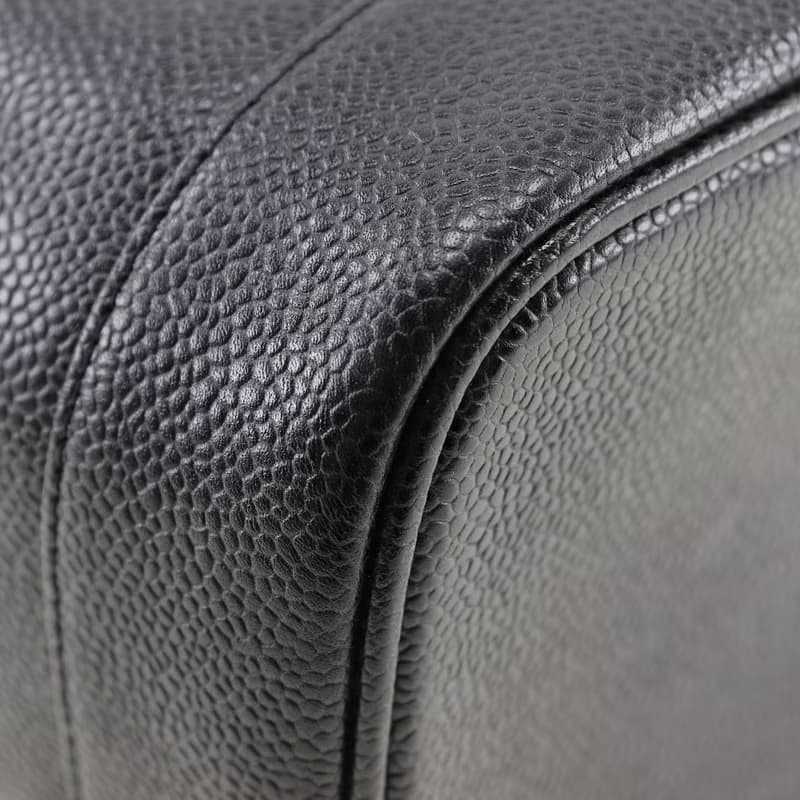 【日本直送】シャネル CHANEL バニティ ポーチ ハンドバッグ A01998 キャビアスキン 黒 レディース【中古】