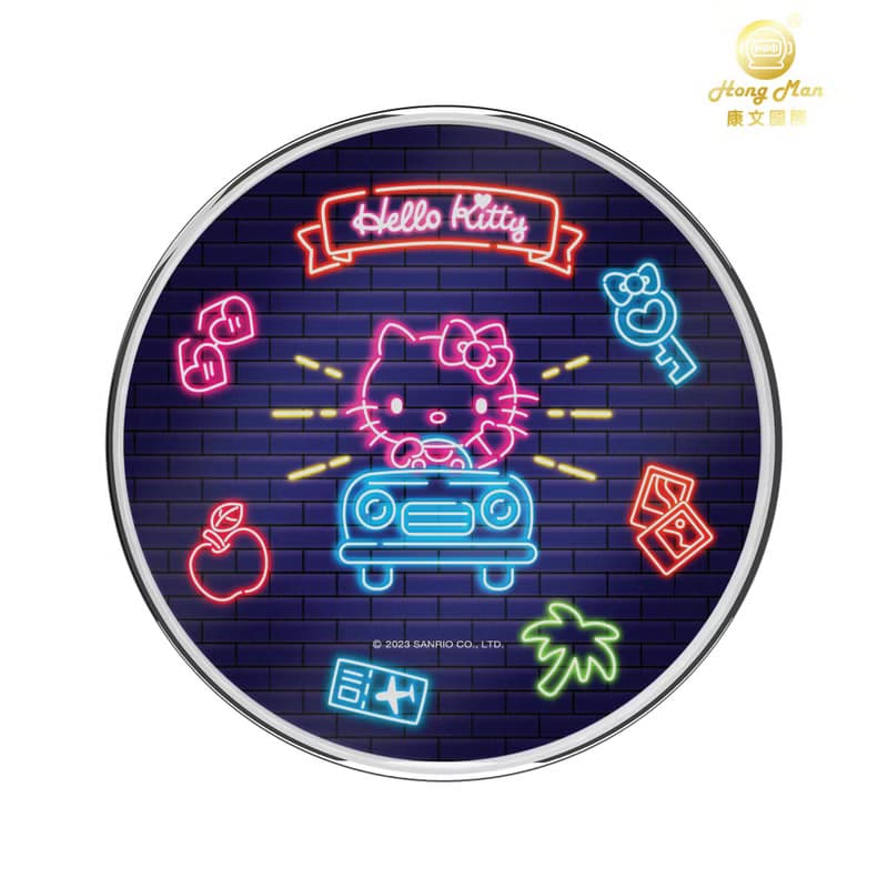 【Hong Man】三麗鷗 10W快充無線充電板 霓虹Hello Kitty
