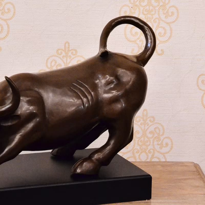 【DREAM LIGHTS傢俱家飾館】大牛勢銅雕木座 0D00346|鄉村風