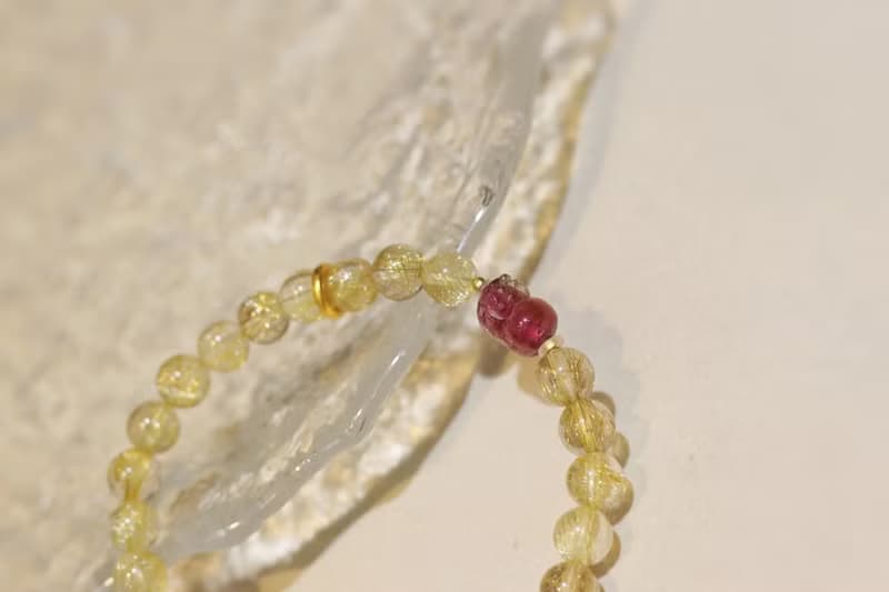 超強吸金 高品質金發晶細款輕奢風 發晶貔貅手鏈水晶手串男女禮物