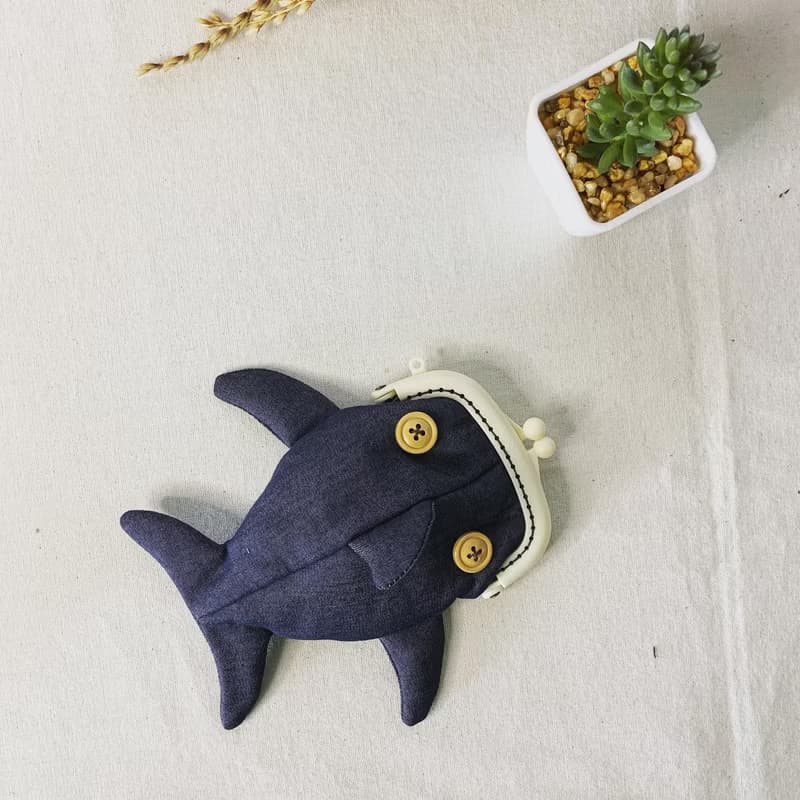 鯊魚包包 鯊魚口金包 鯊魚零錢包【交換禮物】