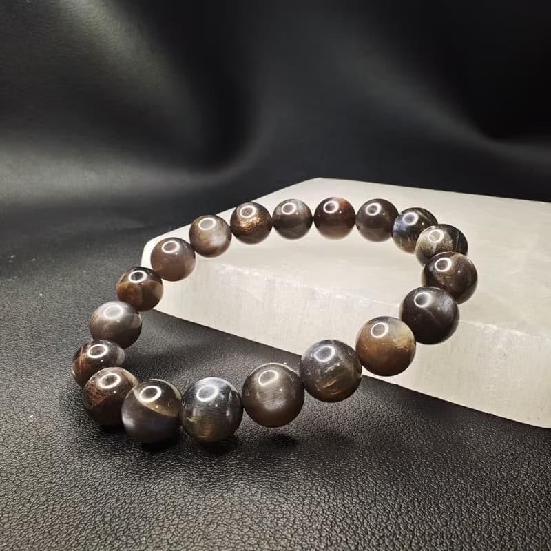 黑骨幹 Sun Stone 手串 手鍊 天然水晶 10mm