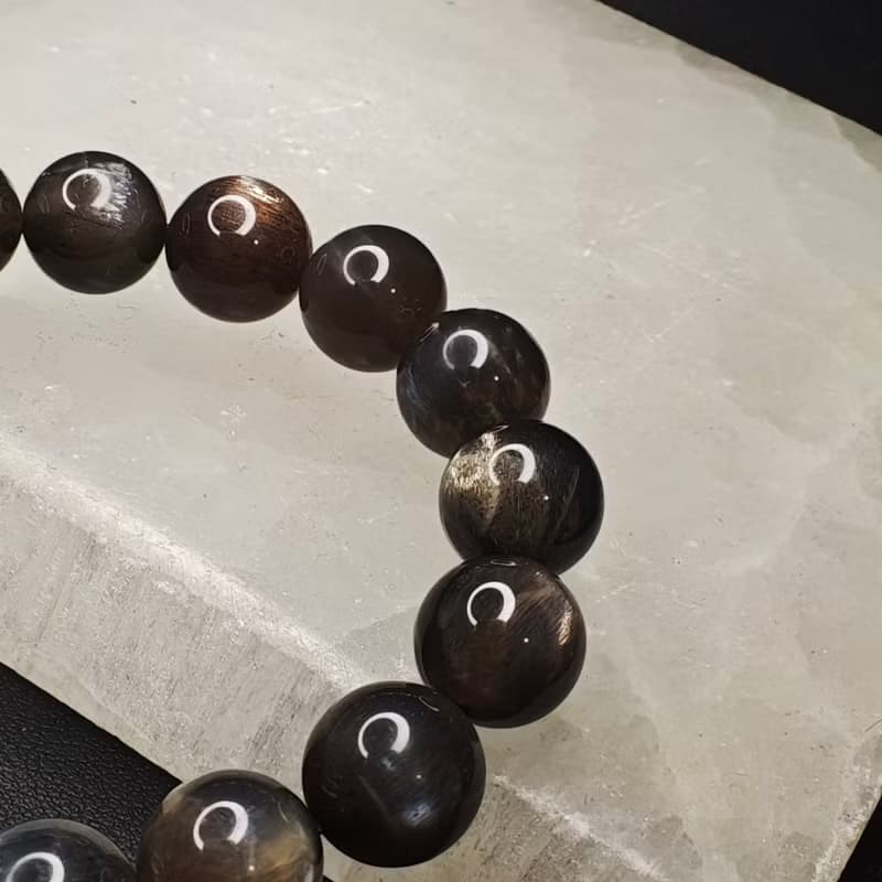 黑骨幹 Sun Stone 手串 手鍊 天然水晶 10mm