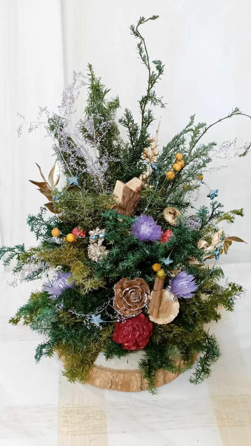 |DIY材料包|聖誕樹聖誕花圈交換禮物無教學內容 永生雪松聖誕花圈