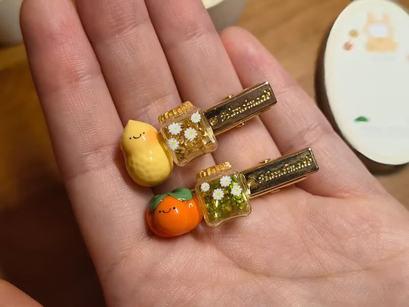 circle手作軟陶好柿花生可愛禮物戒指原創設計耳環小眾甜個性耳夾
