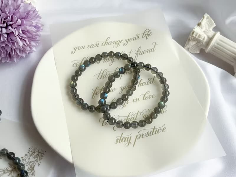 天然灰月光手鍊