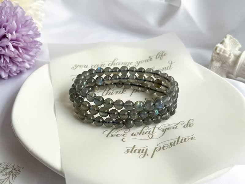 天然灰月光手鍊