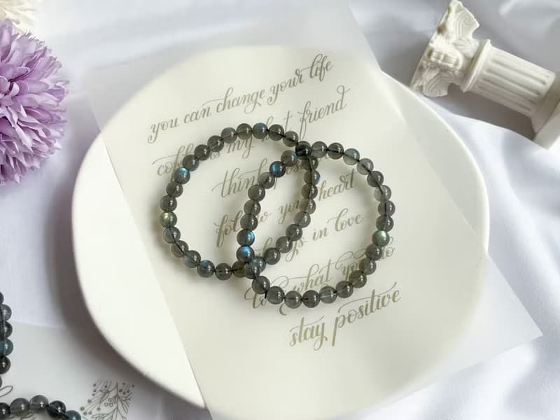 天然灰月光手鍊