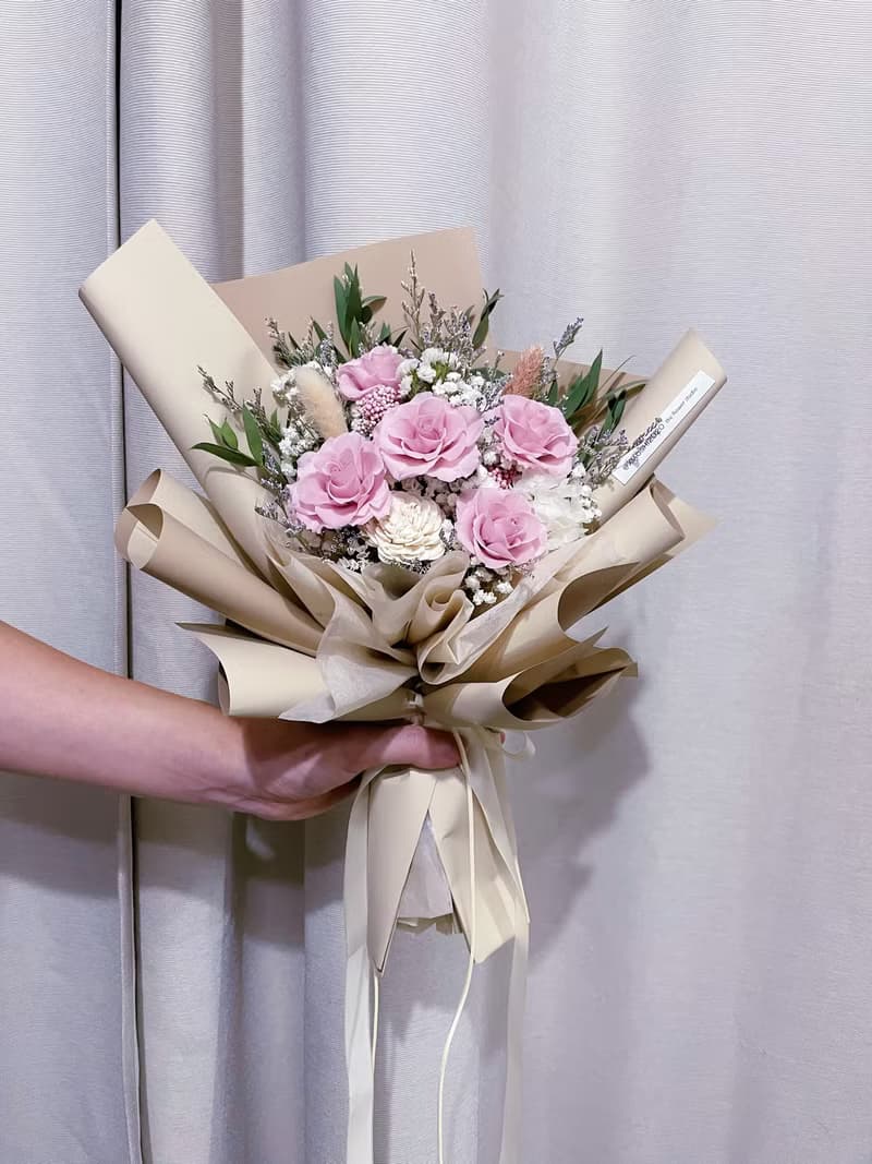 永生花花束 不凋花花束 情人節花束 玫瑰花束 聖誕禮物 生日禮物