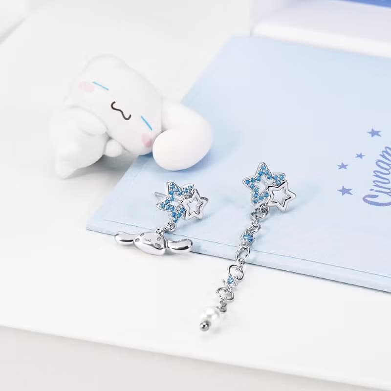 Cinnamoroll 繁星系列-大耳狗喜拿流星之畔晶鑽造型耳環