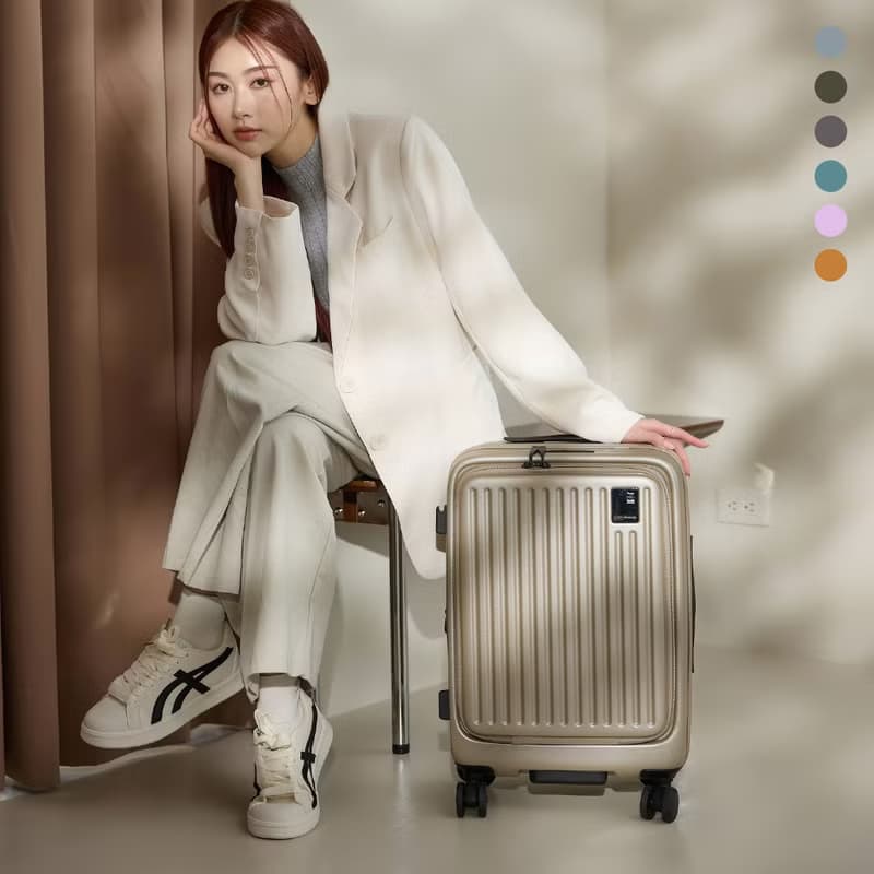 【金安德森】20吋 Traveler 前開式頂規Hinomoto靜音輪行李箱