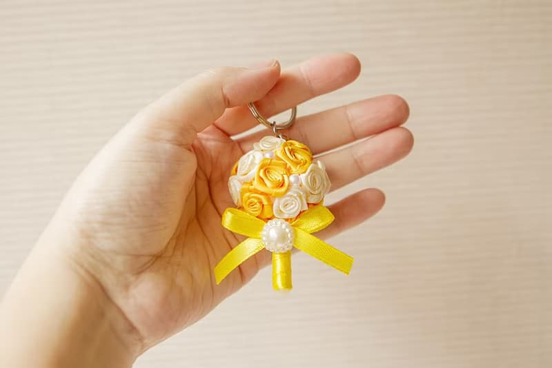 傳遞幸福(祝福快嫁)捧花鑰匙圈(附袋) 送姊妹 送伴娘 探房禮