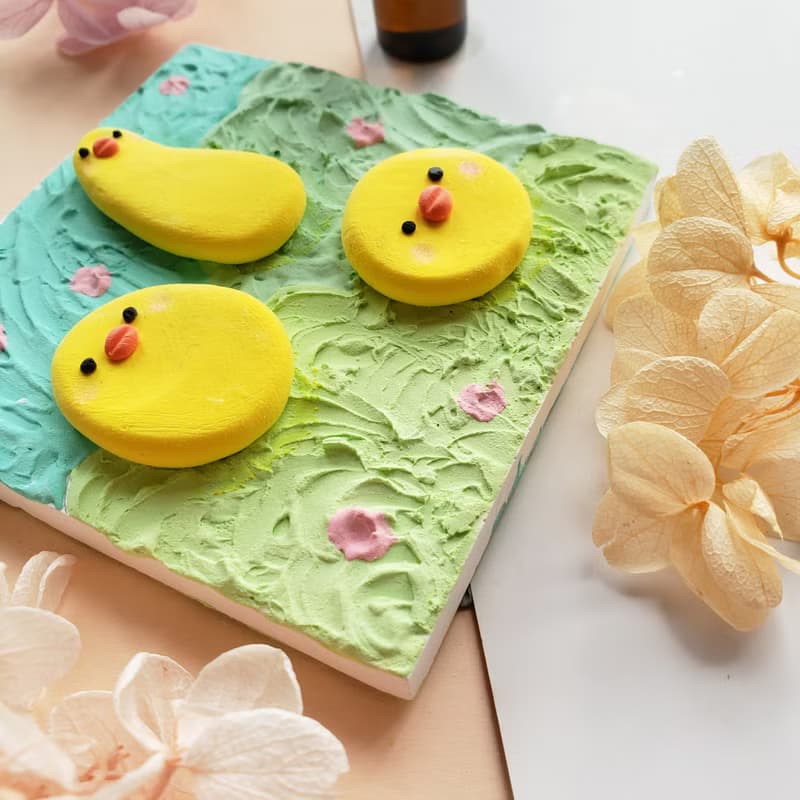 療癒的小雞擴香石畫DIY材料包