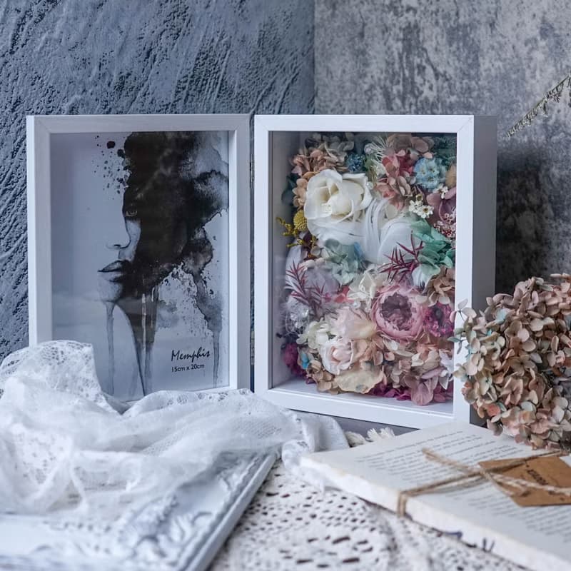花藝DIY│莫蘭迪永生花相框│乾燥花 不凋花 畢業 生日禮物
