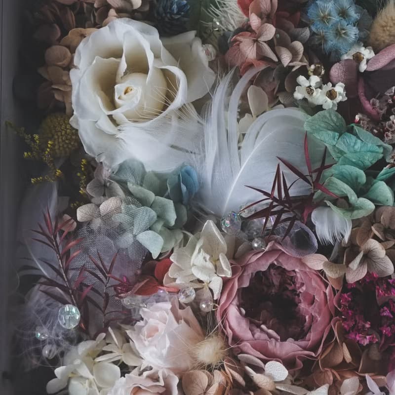 花藝DIY│莫蘭迪永生花相框│乾燥花 不凋花 畢業 生日禮物