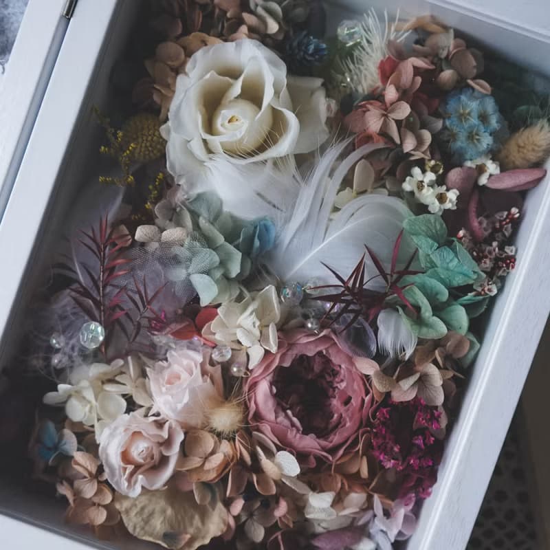 花藝DIY│莫蘭迪永生花相框│乾燥花 不凋花 畢業 生日禮物