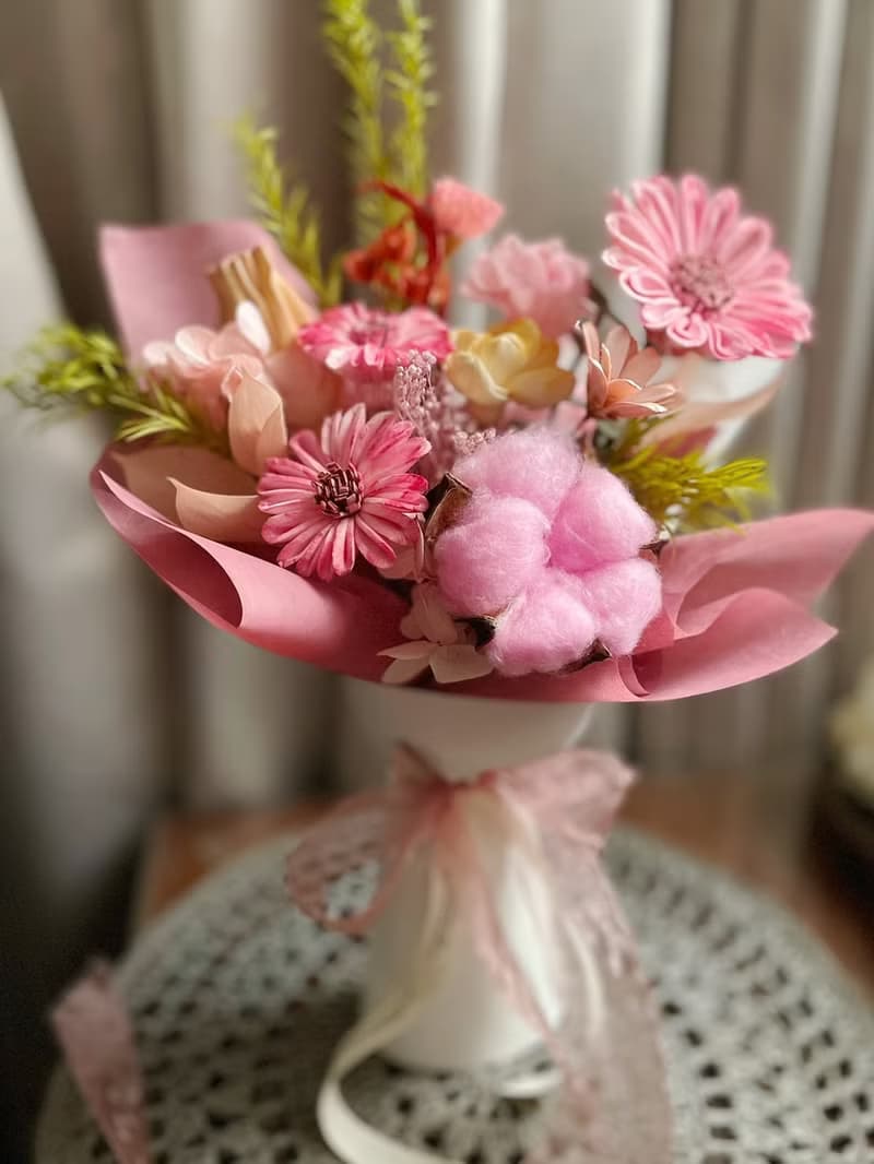 索拉擴香花束-粉色系非洲菊花束/情人節花束/生日禮物