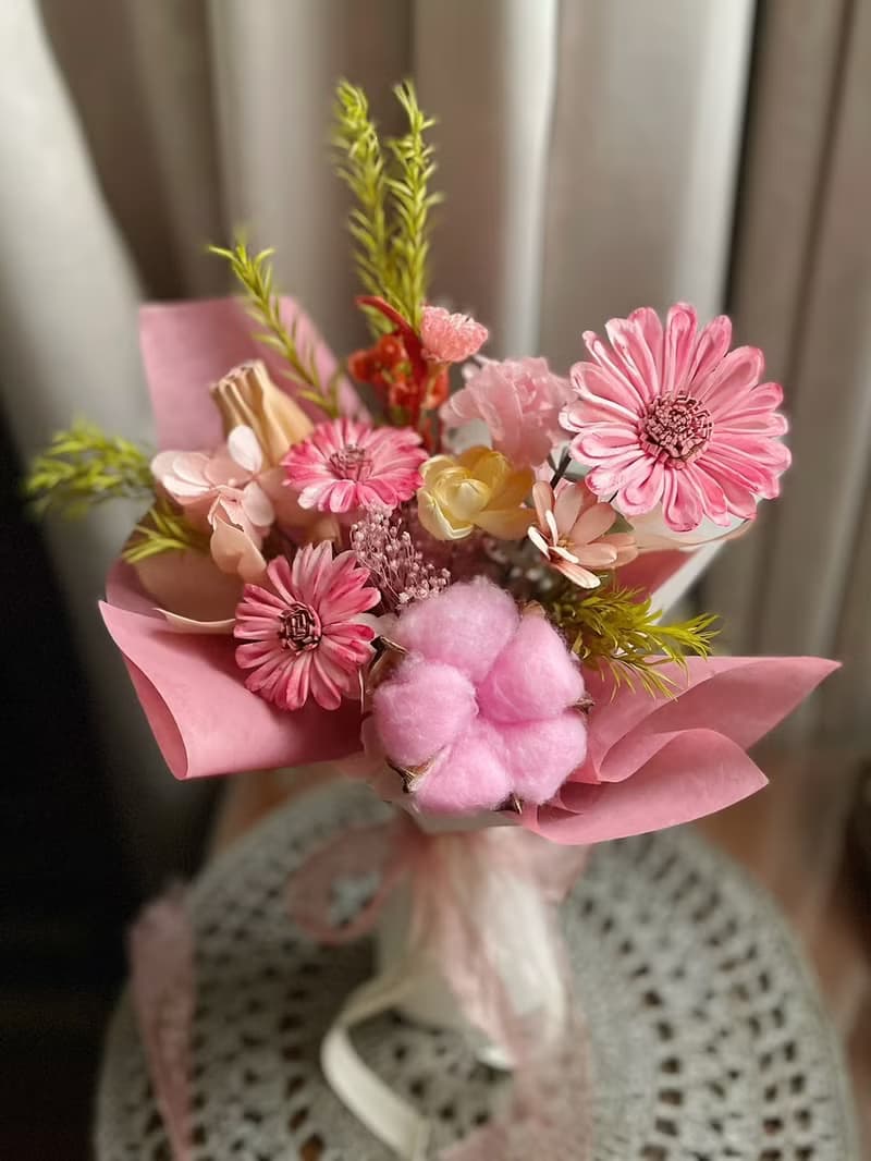 索拉擴香花束-粉色系非洲菊花束/情人節花束/生日禮物