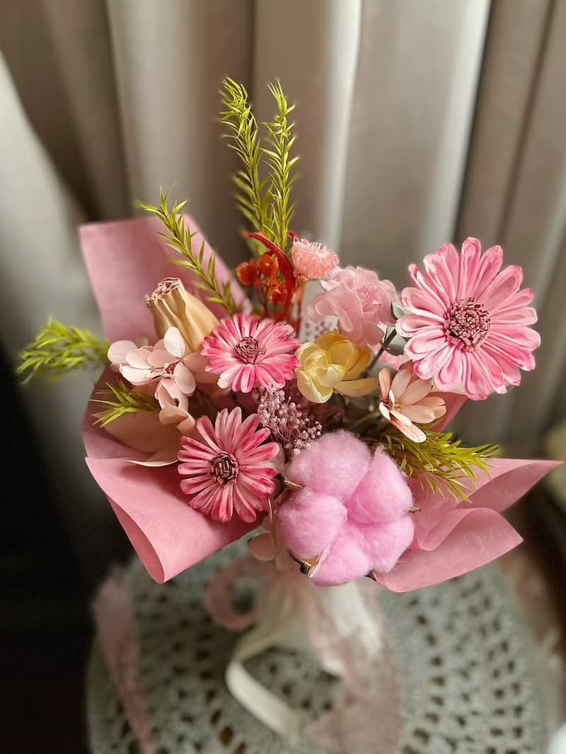 索拉擴香花束-粉色系非洲菊花束/情人節花束/生日禮物