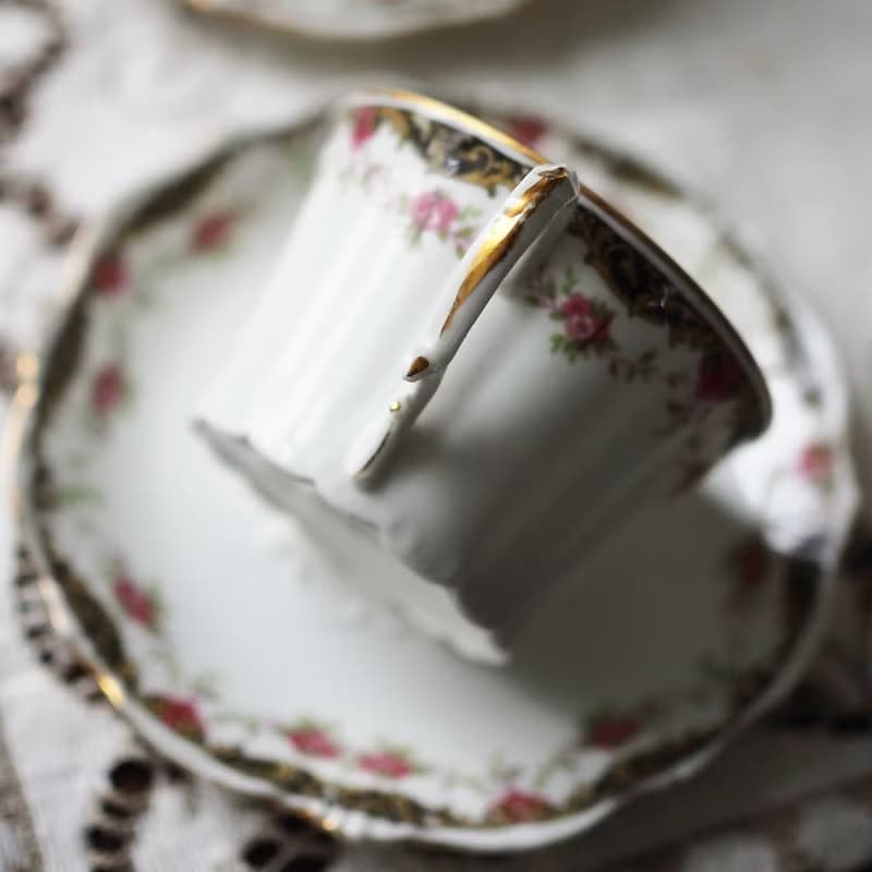 19 世紀法國古董 LIMOGES 杯碟套裝