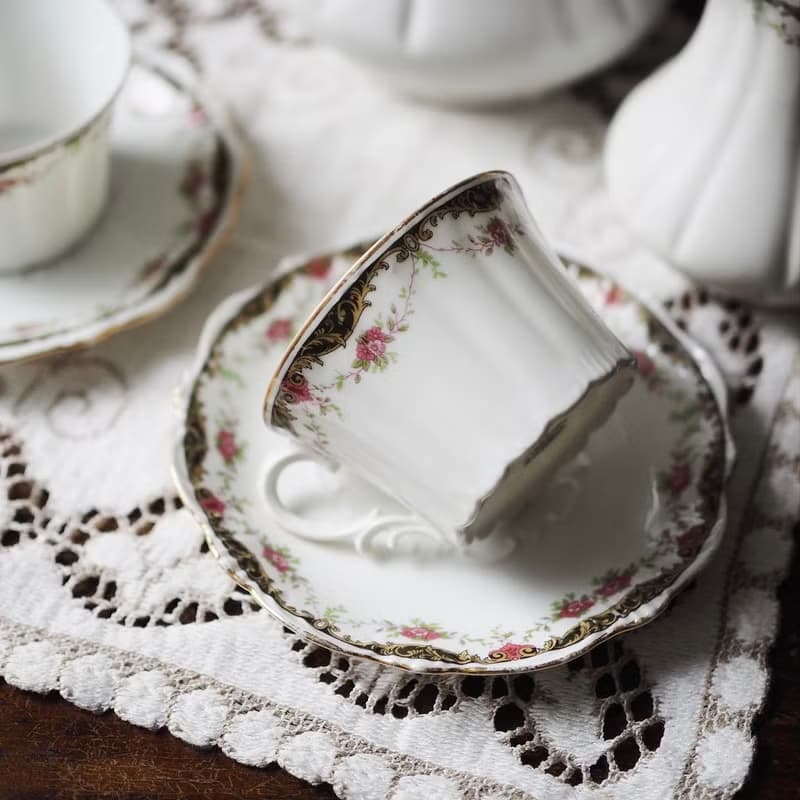 19 世紀法國古董 LIMOGES 杯碟套裝