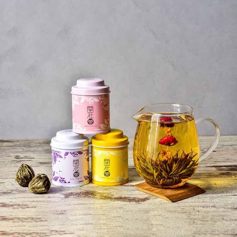 【開花茶】工藝花茶_會開花的茶_【3入】精緻罐裝禮盒