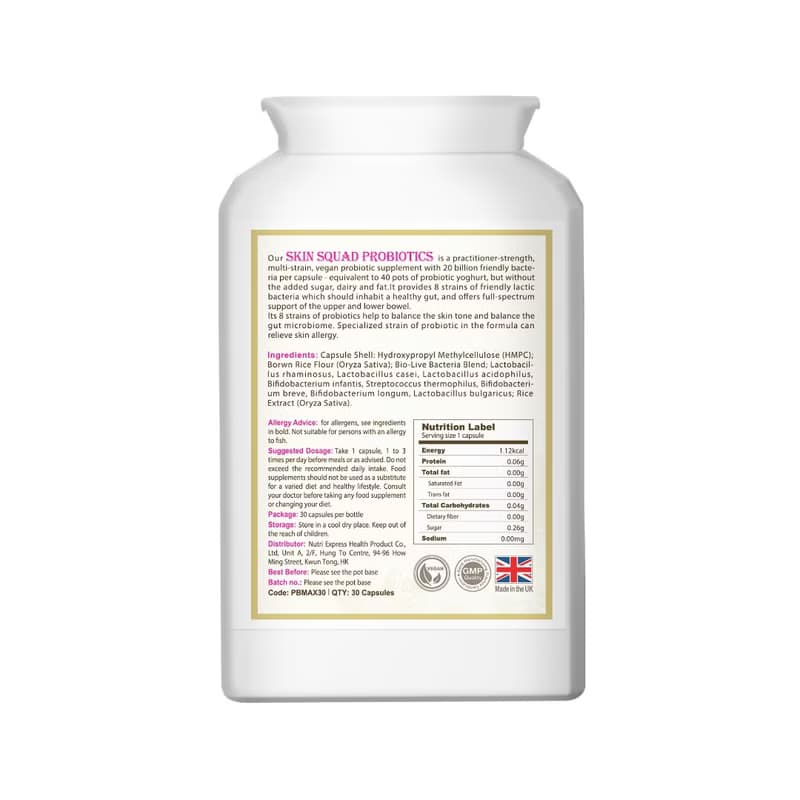英國Blossom Skin Squad Probiotics 美肌益生菌 (30粒)
