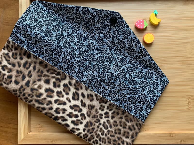 文青風環保筷袋  帥氣豹紋 酷黃豹 手作餐具袋.交換禮物.