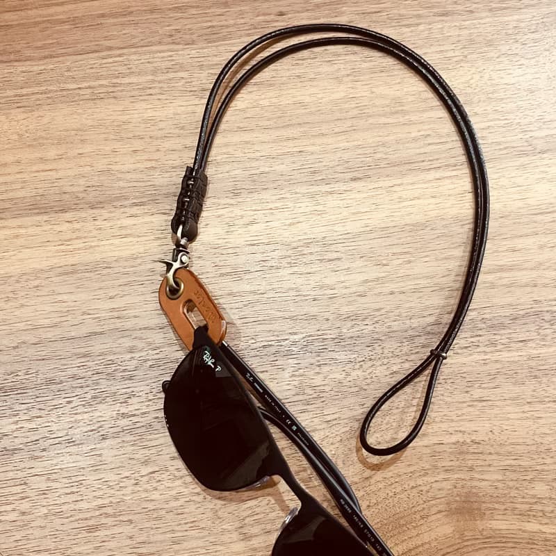 新-可替換式真皮眼鏡頸繩-細框與粗框/免費打印英文