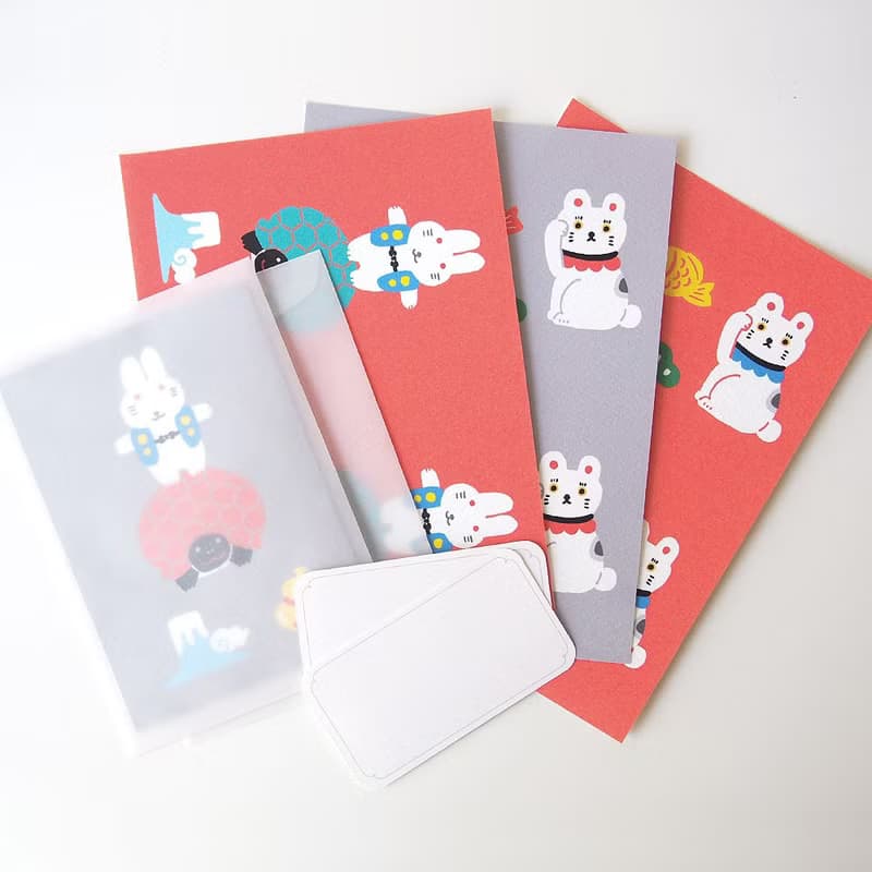 招き猫とうさ亀のレターセット