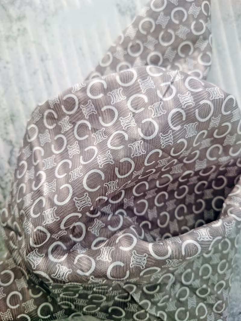 全新 未使用 CELINE 雙色C老花 手巾方巾 手帕 綁包帶圍巾絲巾