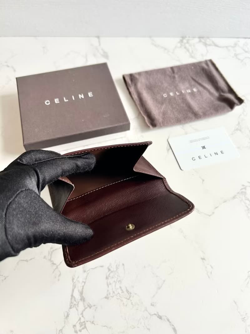 絕版古董包 Celine 牛仔藍凱旋門短夾 銀包 皮夾 中古包 二手包