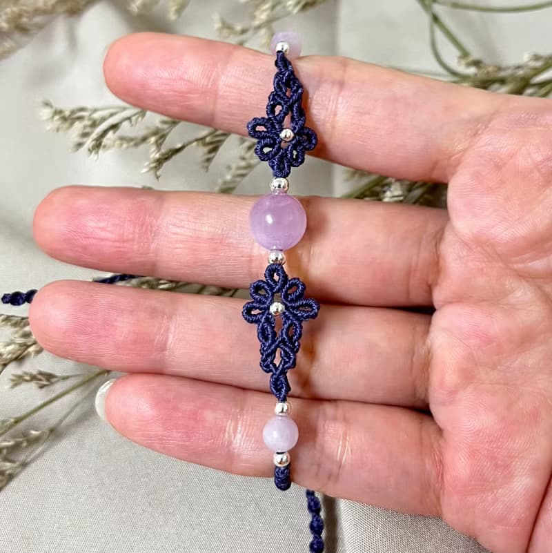 花漾編織手鍊/紫鋰輝