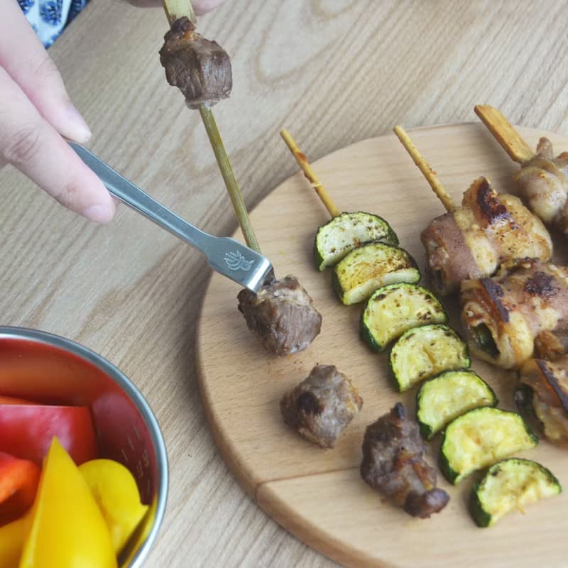 日本【SALUS 佐藤金屬】不鏽鋼串燒叉