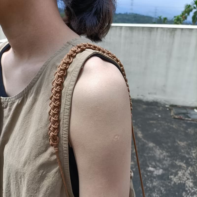 植鞣革幸運貝殼小肩包