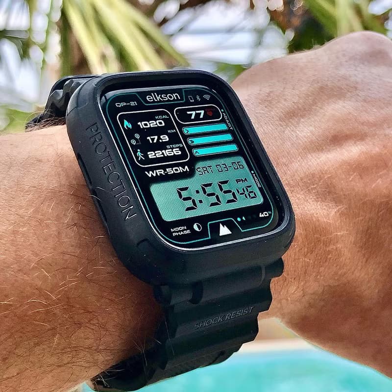 Apple Watch9/8/7/6/5/4/SE透氣防震一體成形軍規錶帶40-45mm