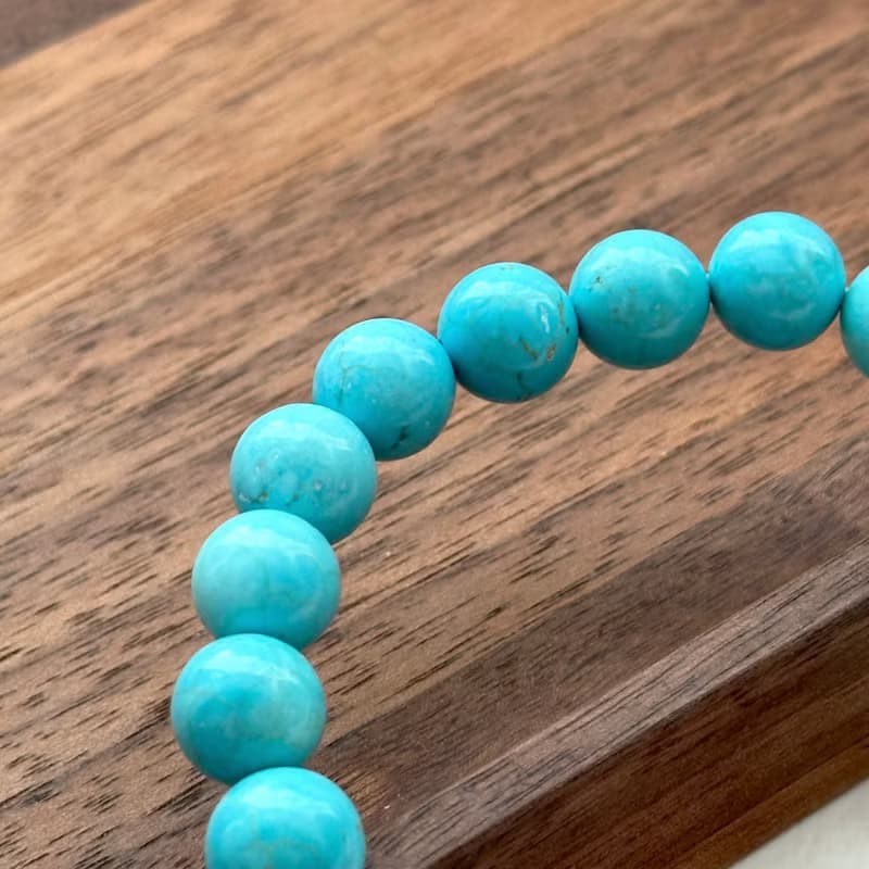 【射手摩羯座|12月生日】藍松石西瓜琉璃鍍銀手鏈 幸運勇氣平安