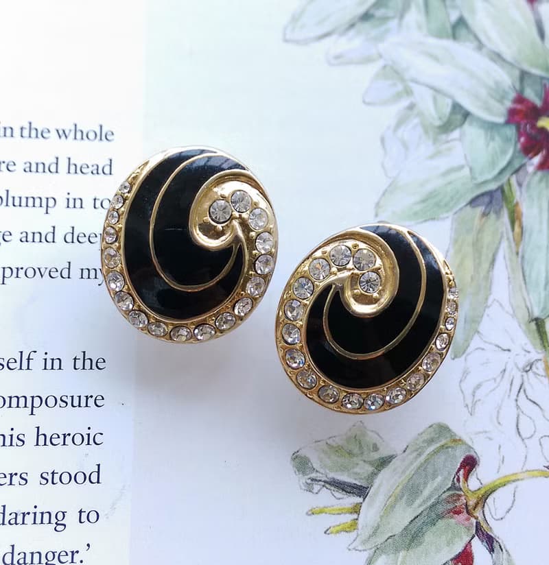 Vintage Jewelry 西洋古董飾品 經典摩登 知性  針式耳環