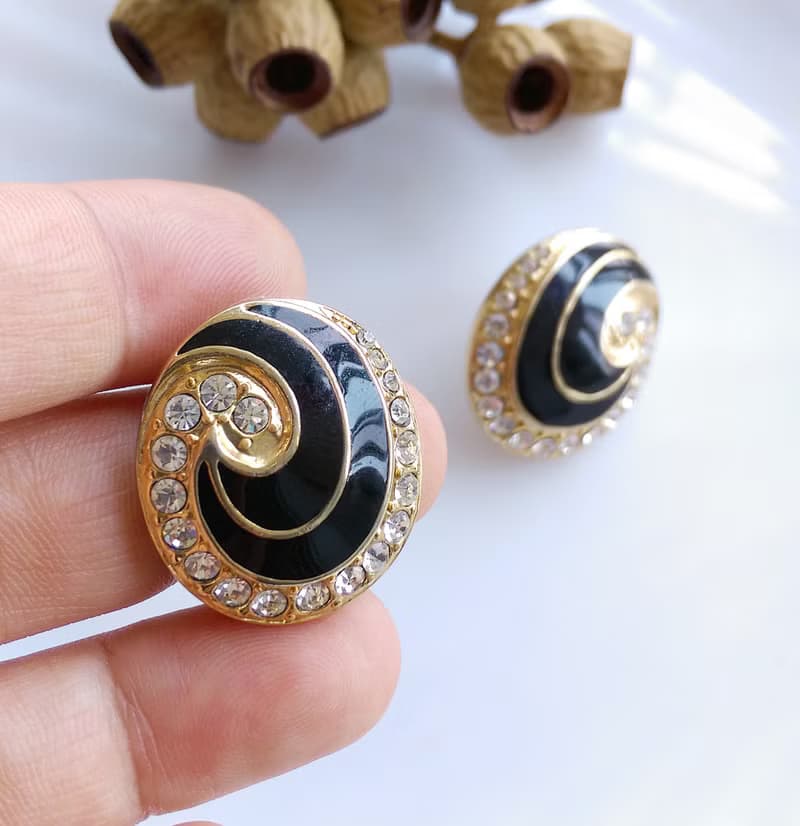 Vintage Jewelry 西洋古董飾品 經典摩登 知性  針式耳環