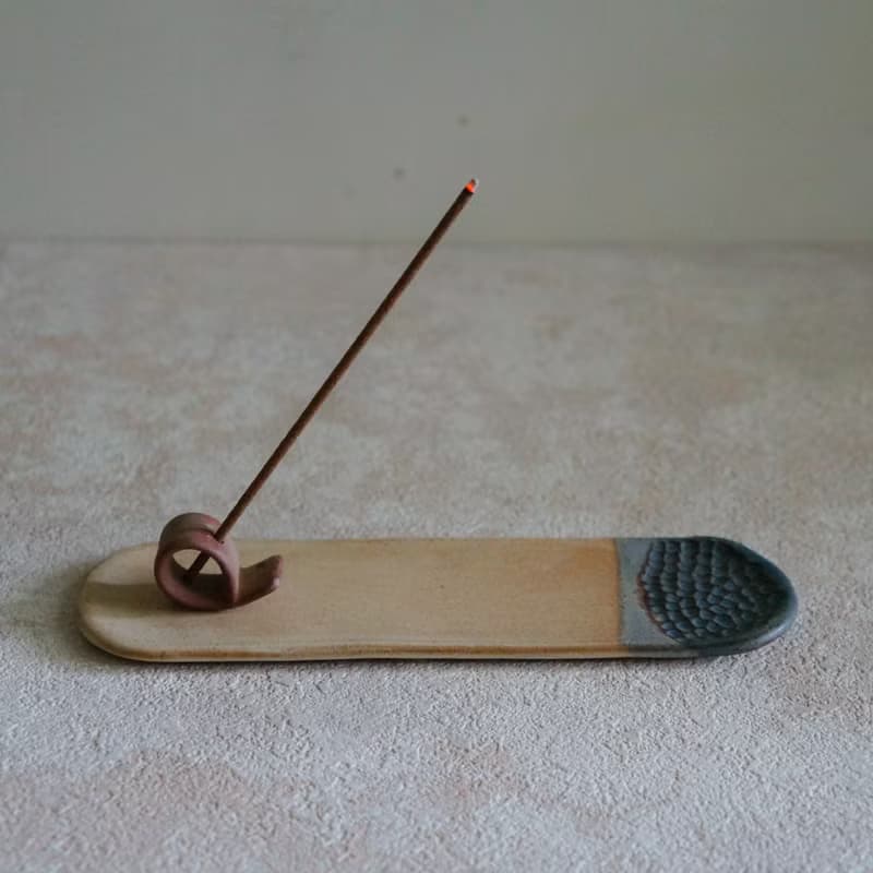 【米藍疊色】長形香盤/線香座