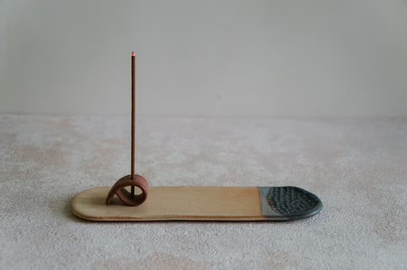 【米藍疊色】長形香盤/線香座