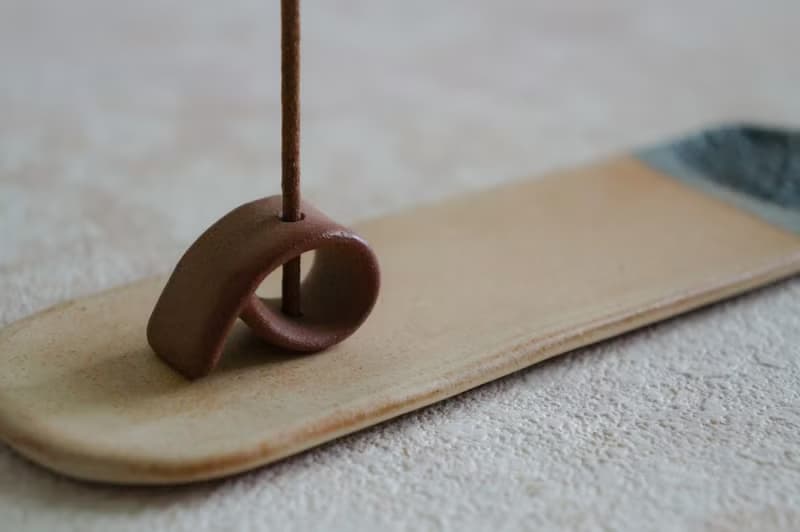 【米藍疊色】長形香盤/線香座