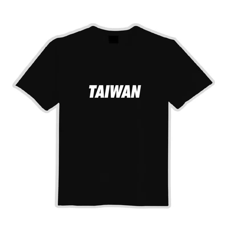 TAIWAN 台灣 衣服 落肩 寬版 T恤 純棉 吸濕排汗 涼感 黑T