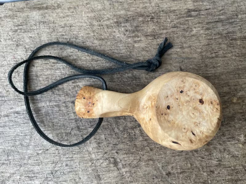 Mini kuksa 100 ml Finnish cup Guksi from Birch burl Bushcraft Wooden dishes Viki
