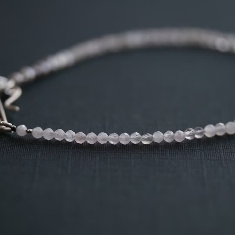 オイルインクォーツとアコヤケシパール・ムーンストーンのブレスレット【誕生石】