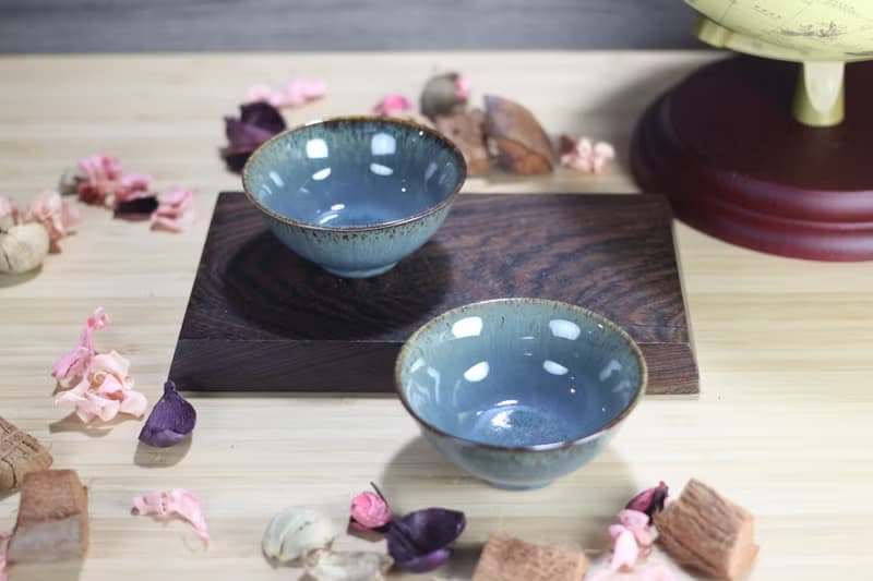 【送禮好物】100ml 天目對杯 斗笠茶杯 酒杯 鶯歌葉敏祥作