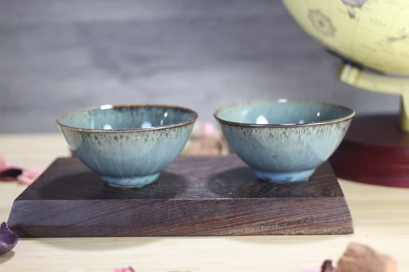 【送禮好物】100ml 天目對杯 斗笠茶杯 酒杯 鶯歌葉敏祥作