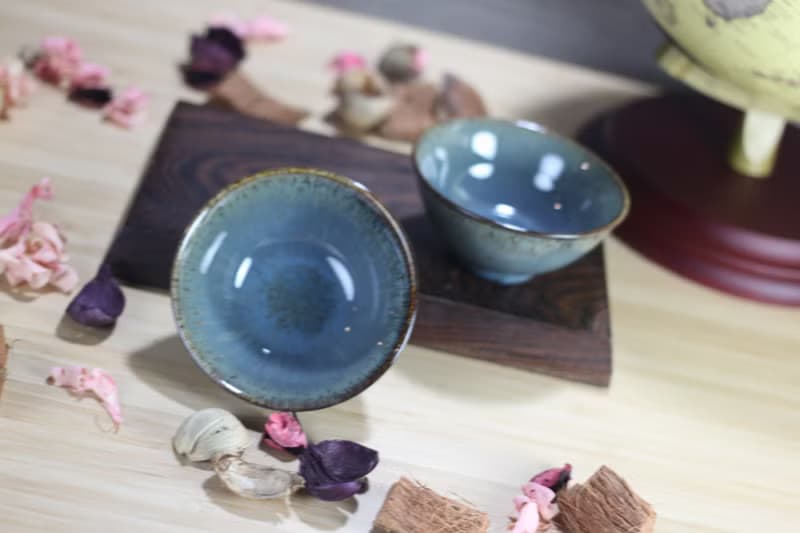 【送禮好物】100ml 天目對杯 斗笠茶杯 酒杯 鶯歌葉敏祥作