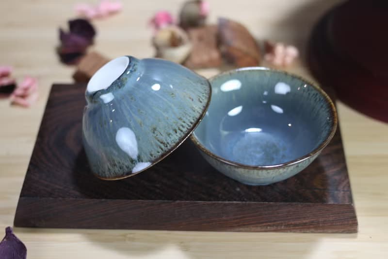 【送禮好物】100ml 天目對杯 斗笠茶杯 酒杯 鶯歌葉敏祥作