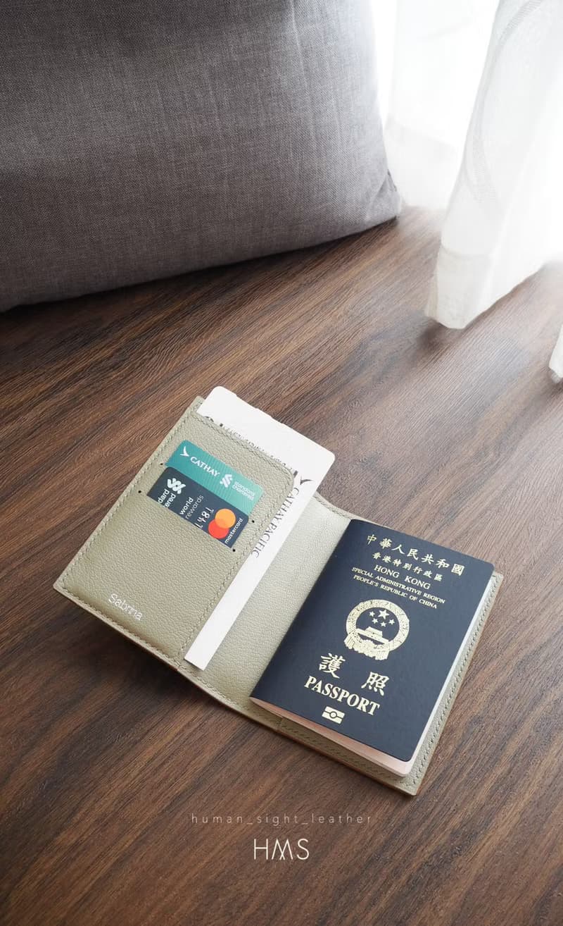 拼色法國山羊皮 Passport 皮套